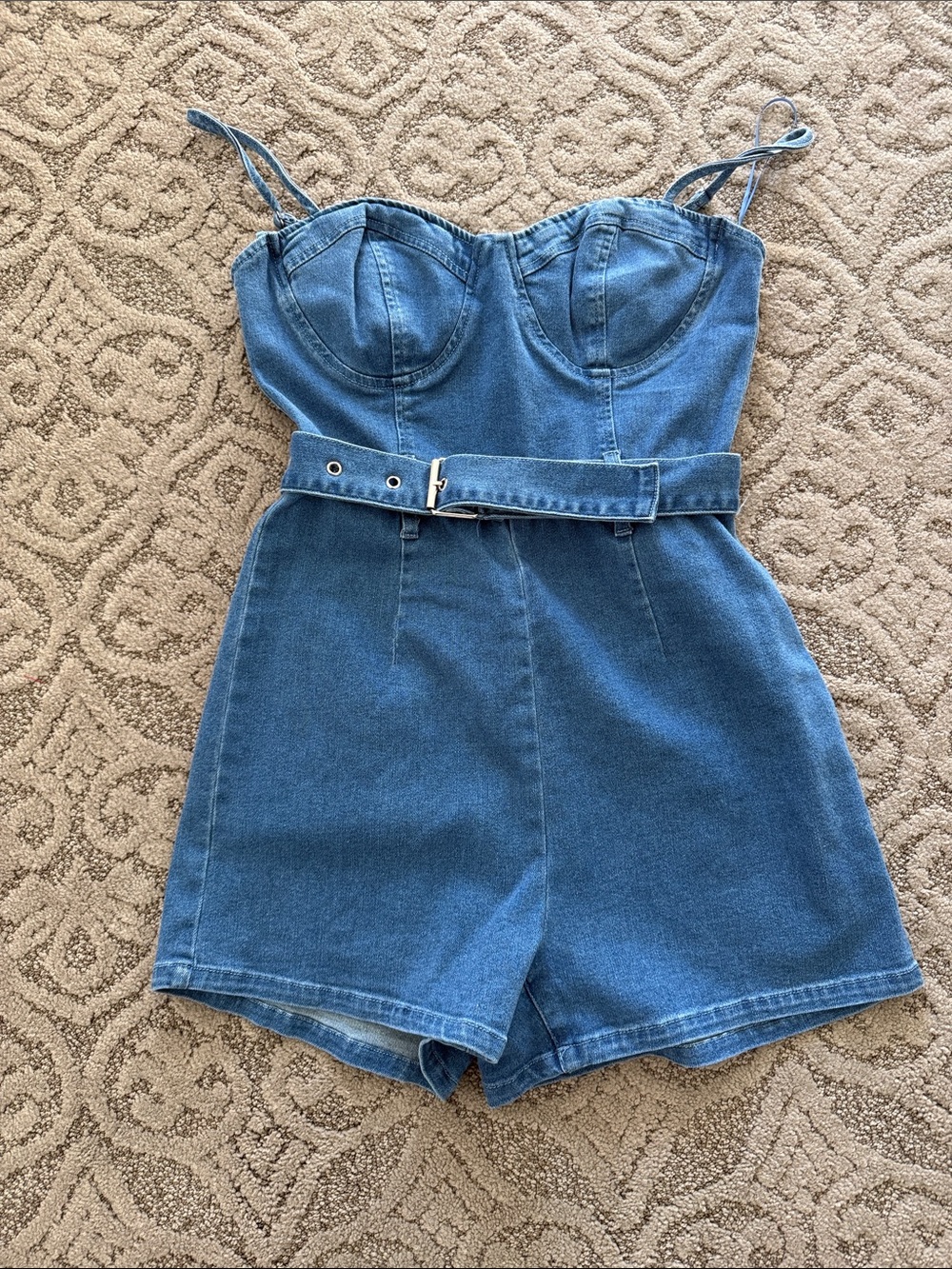NWT denim romper